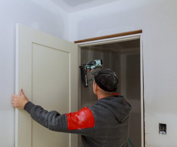Basement remodeling DOOR INSTALLATION