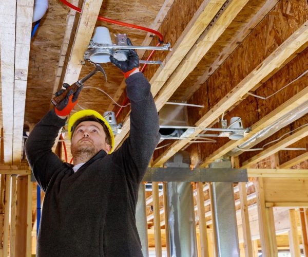Basement remodeling electrical ceiling recesed lights