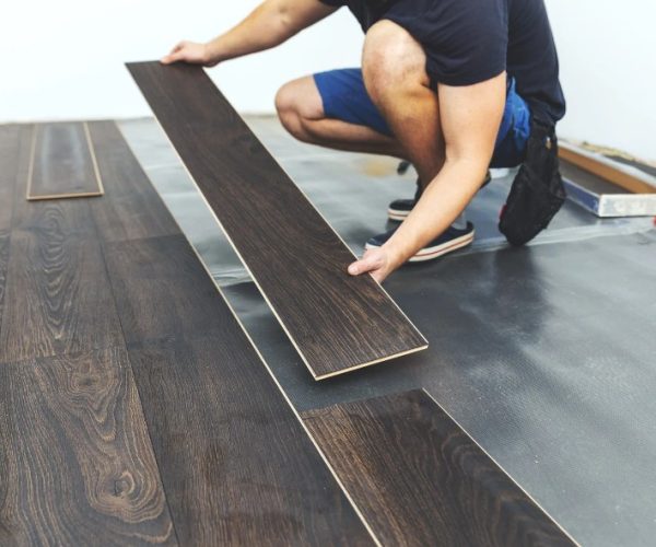 Basement remodeling lvp flooring installation