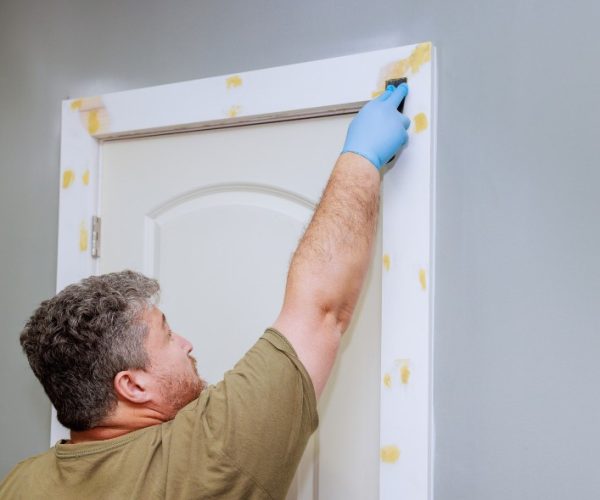 Basement remodeling prepare trims and doors for painting