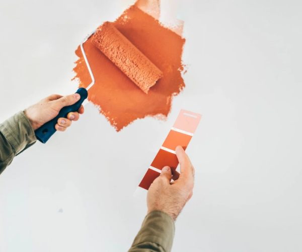 Basement remodeling wall and ceiling painting